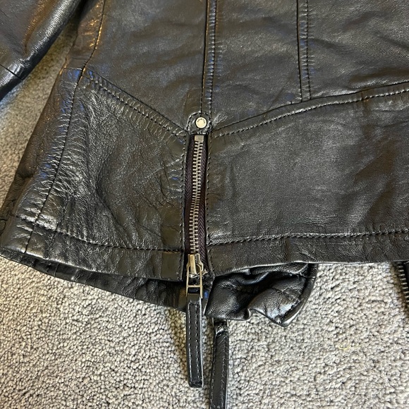 Mauritius Happy Leather Studded Moto Jacket Size M - Picture 3 of 6